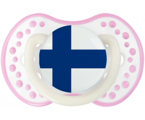 Bandera de Finlandia lovi dynamic fosforescente blanco-rosa