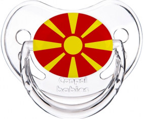 Bandera del Norte de Macedonia Clásica Fisiológica Transparente Tetin