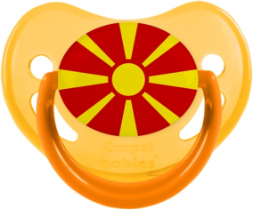 Bandera del Norte de Macedonia Fisiológica Tetina Fosforescente Amarillo