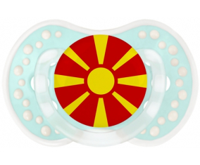 Sucete bandera del norte de Macedonia lovi dynamic clásico retro-turquesa-laguna