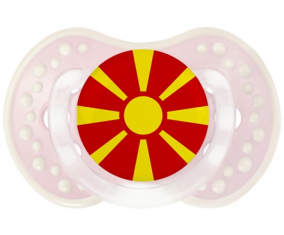 Sucete bandera del norte de Macedonia lovi dynamic clásico retro-rosa-tierno