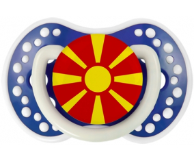 Suceto de bandera del norte de Macedonia lovi dynamic azul marino fosforescente