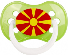 Suceto anatómico verde clásico de la bandera del norte de Macedonia