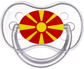 Suceto anatómico transparente clásico de la bandera del norte de Macedonia