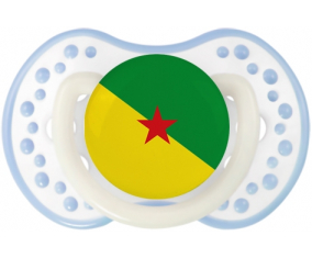 Bandera de guayana francesa lovi dynamic clásico blanco-cian