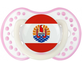 Bandera de la Polinesia Francesa lovi dynamic fosforescente blanco-rosa