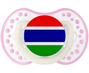 Bandera de Gambia lovi dynamic fosforescente blanco-rosa