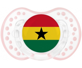 La bandera tetina de Ghana lovi dynamic clásico retro-blanco-rosa-tierno