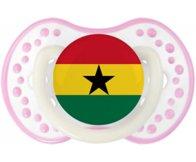 Bandera tetina de Ghana lovi dynamic fosforescente blanco-rosa