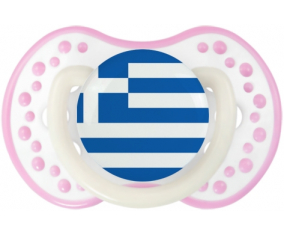 Bandera griega lovi dynamic fosforescente blanco-rosa
