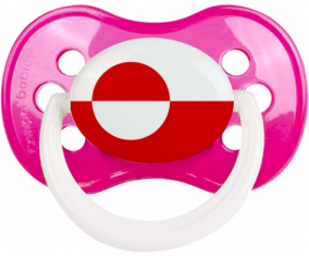 Bandera dragón de Groenlandia anatómica rosa clásico rosa rosa