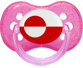 Bandera de Groenlandia chupa rosa de brillo cereza