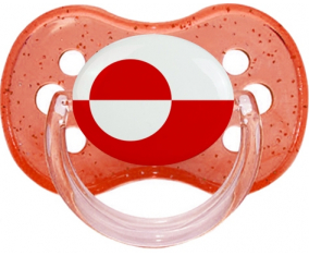 Bandera de Groenlandia chupa lentejuelas de cereza roja