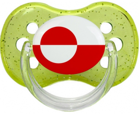 Bandera de Groenlandia chupa lentejuelas verde cereza