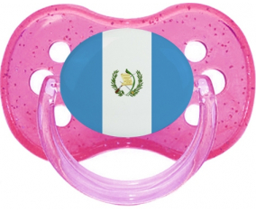 Bandera de Guatemala chupa rosa de brillo de cereza
