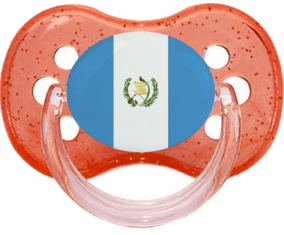 Bandera de Guatemala chupa lentejuelas de cereza roja