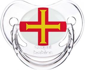 La clásica bandera de suceto transparente de Guernsey