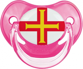 Bandera rosa clásica dragon dragon de Guernsey