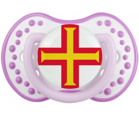 Bandera tetina de Guernsey lovi dynamic Clásico White-Mauve