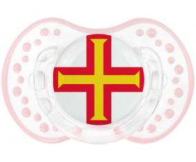 Bandera de Guernsey Tetine lovi dynamic clásico retro-blanco-rosa-tierno