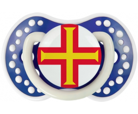 Bandera de Guernsey Tetine lovi dynamic azul marino fosforescente