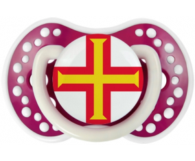 Bandera tetina de Guernsey lovi dynamic Fucsia Fosforescente