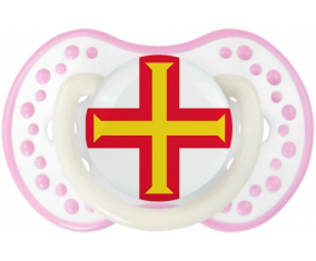 Bandera de Guernsey Tetine lovi dynamic blanco rosa fosforescente