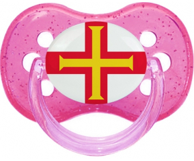 Guernsey Bandera Cereza Lollipop Rosa lentejuelas