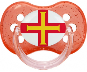 Guernsey Bandera Rojo Cherry Glitter Lollipop