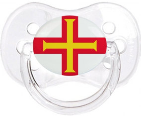 Guernsey Bandera Clásica Transparente Cereza Lollipop