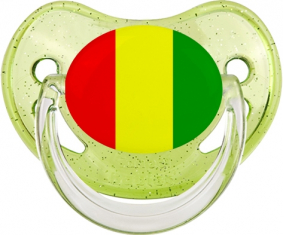 Bandera Guinea Bissau Verde Piruleta Fisiológica con lentejuelas