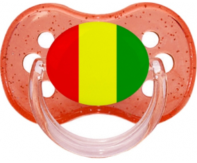 Guinea Bissau Tétine Glitter Cherry Flag
