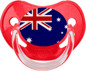 Bandera Heard Islands y Mcdonald Red Sequined Physiological Lollipop