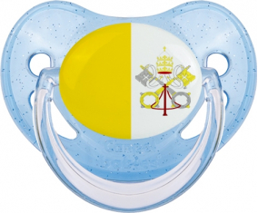 Bandera de la Santa Sede Piruleta Fisiológica de Lentejuelas Azules