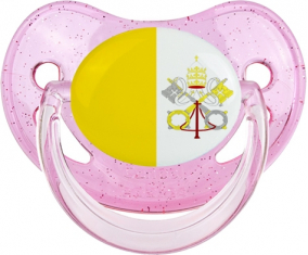 Bandera de la Santa Sede Physiological Lollipop Rosa lentejuelas