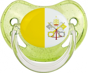 Bandera de la Santa Sede Piruleta Fisiológica Verde con lentejuelas