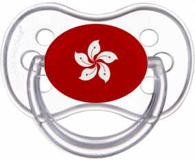 Piruleta anatómica transparente clásica de la bandera de Hong Kong
