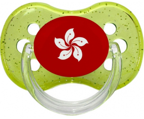 Piruleta de brillo cereza verde bandera de Hong Kong