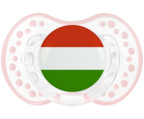 Bandera húngara Lollipop lovi dynamic clásico retro-blanco-rosa-tierno