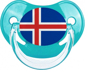 Bandera clásica de piruleta azul de Islandia