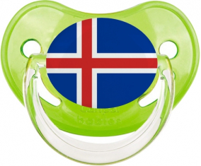 Bandera clásica de piruleta fisiológica verde de Islandia