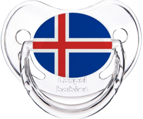 Bandera de Islandia clásica transparente piruleta fisiológica