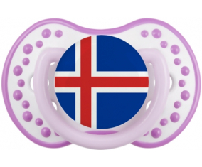 Bandera de Islandia lovi dynamic clásico white-mauve