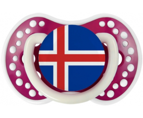 Bandera de Islandia Lollipop lovi dynamic Fucsia Fosforescente