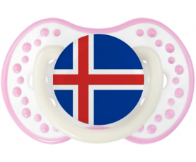 Islandia lovi dynamic bandera rosa fosforescente