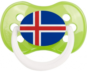 Bandera clásica de piruleta anatómica verde de Islandia