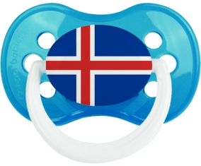 Bandera anatómica anatómica de cian clásico de Islandia