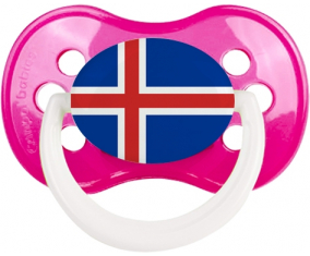 Islandia anatómica lollipop clásica bandera rosa oscura