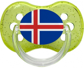 Bandera de Islandia Tetine Cherry Verde lentejuelas