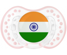 La bandera india de Sucete lovi dynamic clásico retro-blanco-rosa-tierno